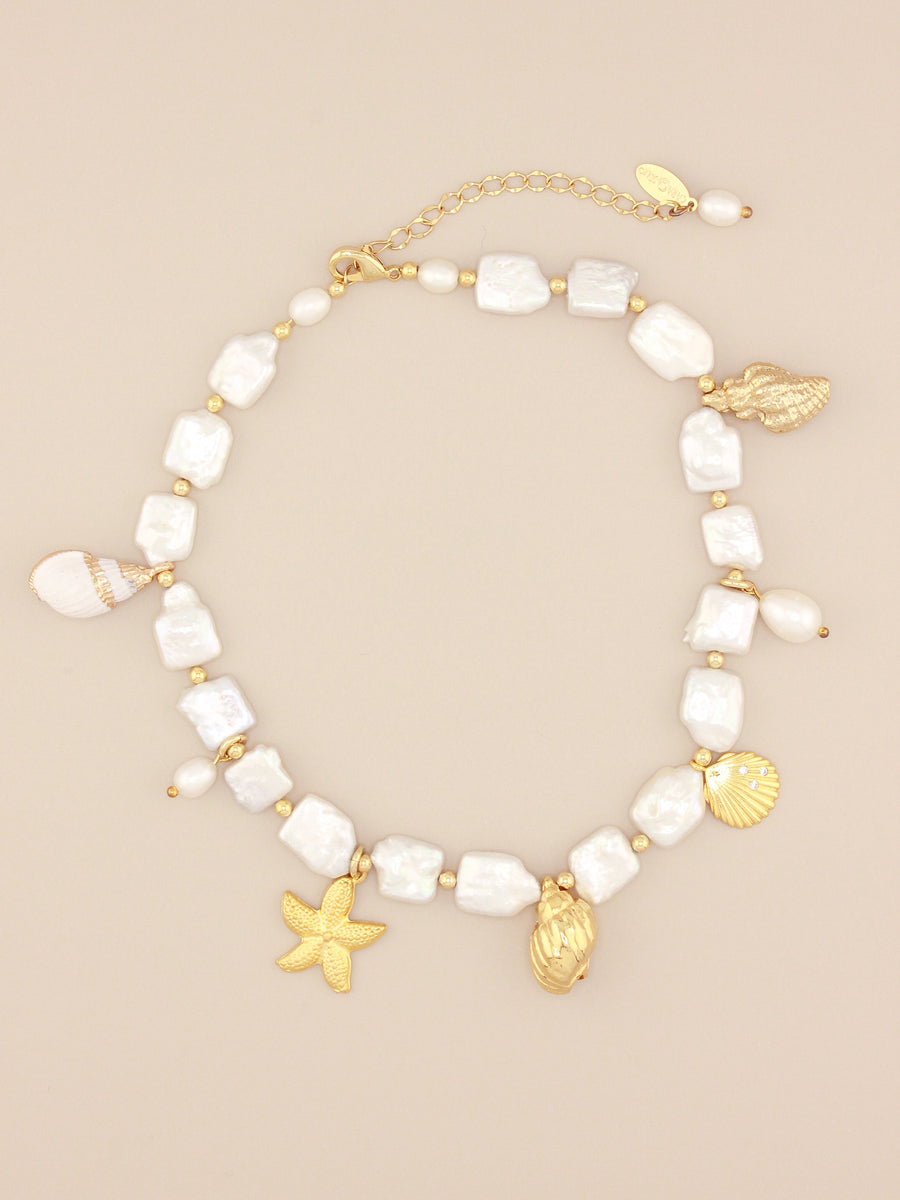 Charm Pearl Necklace