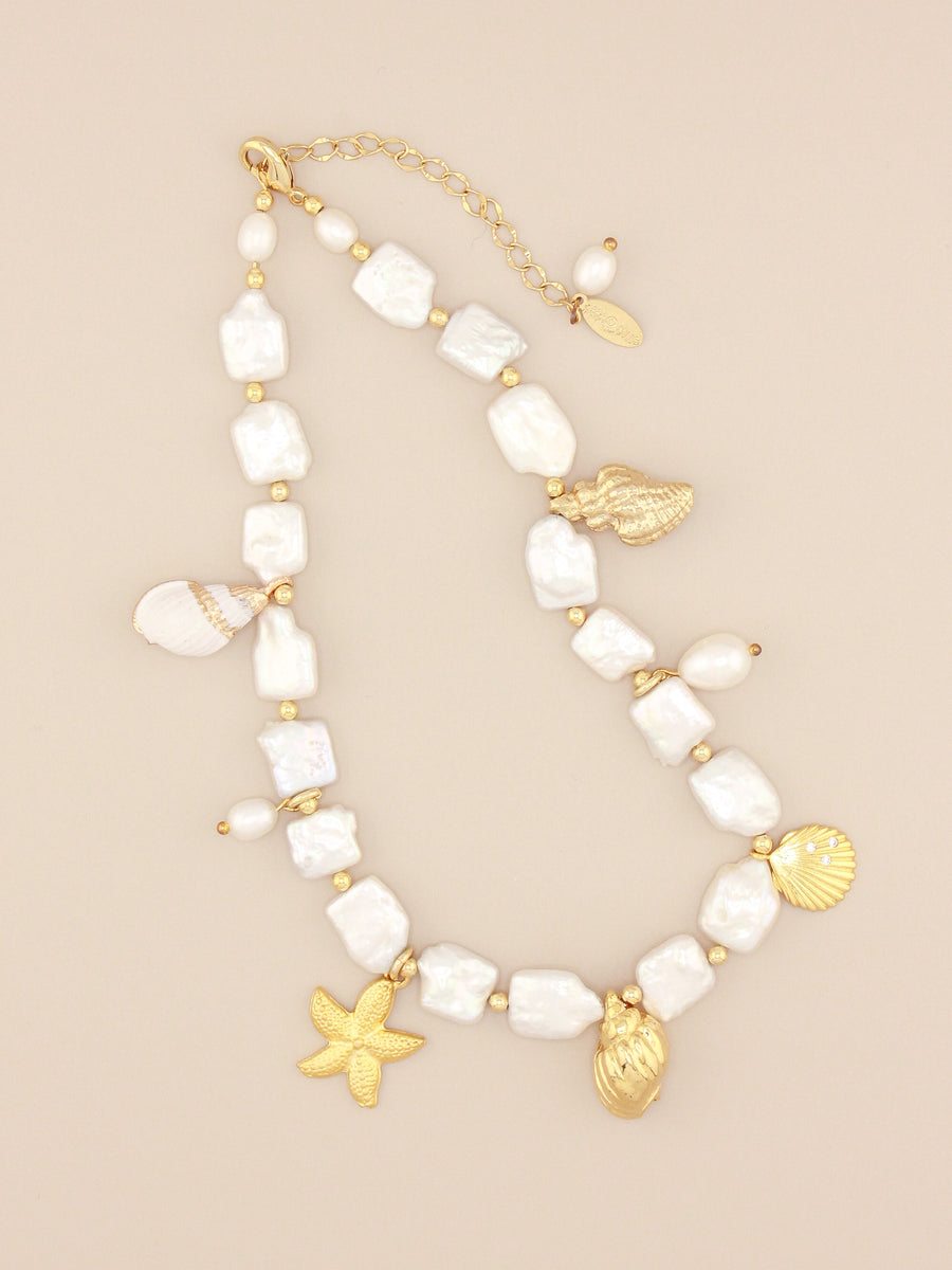 Charm Pearl Necklace