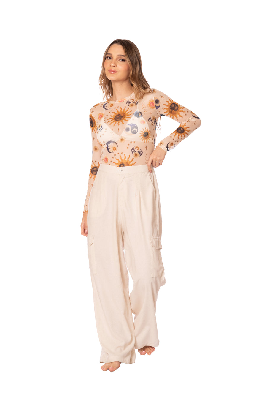 Sol & Luna Mesh Long Shirt