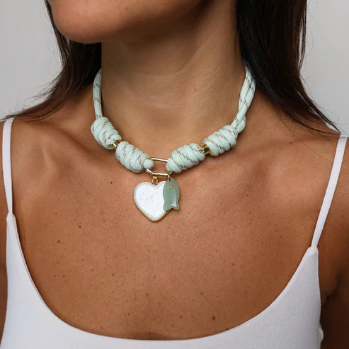 Boat Rope Pretty Heart & Green Fish