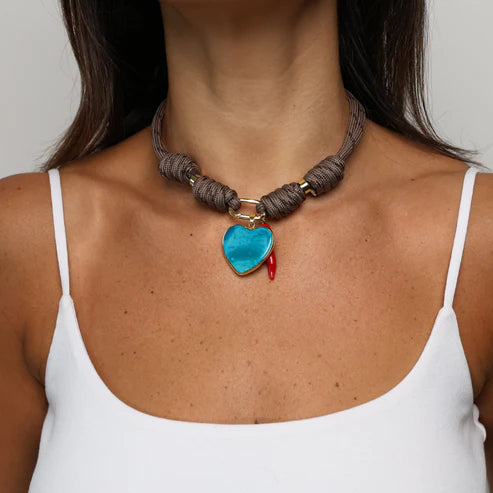 Boat Rope Blue Heart & Red Chili