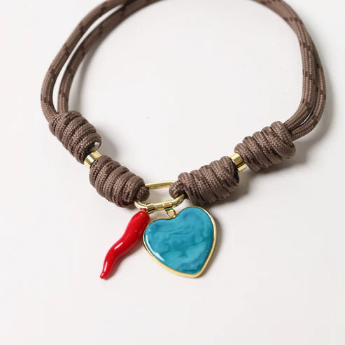 Boat Rope Blue Heart & Red Chili