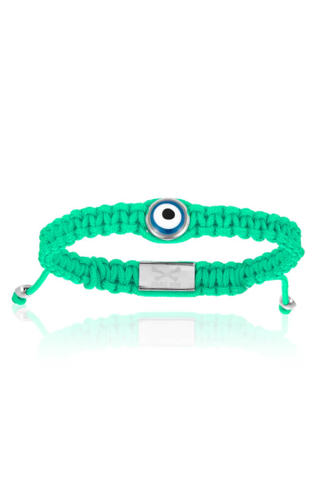 Turquoise Nylon Evil Eye Bracelet