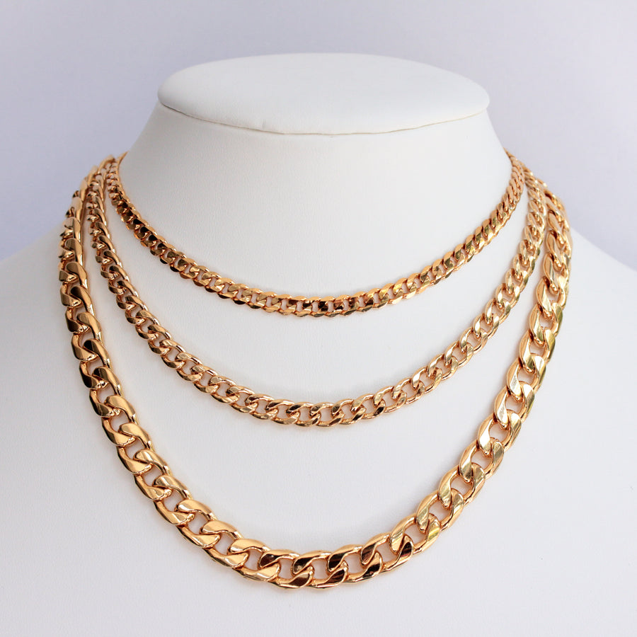 Flat Chunky Chain 16" Necklace